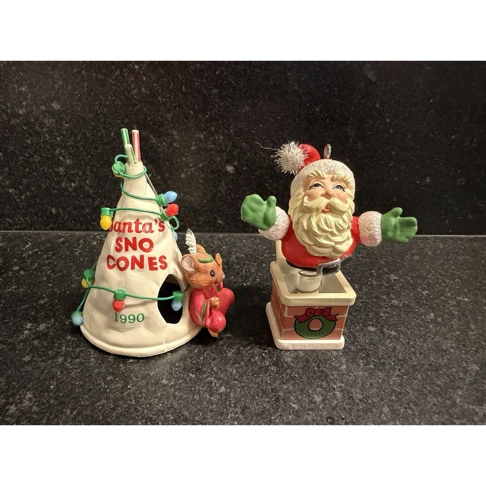 Vtg Christmas Ornament Lot 13pc Jeweled Glass Santa Angel Nativity Birds Camel